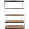 Storage Shelving Unit, 5-Tier Adjustable, 2000 lbs Capacity, Heavy Duty Garage Shelves Metal Organizer Utility Rack, Black
