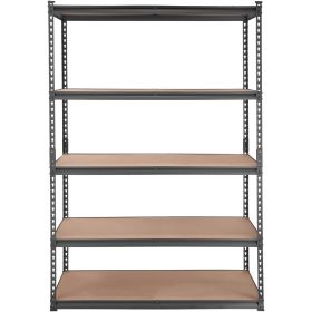 Storage Shelving Unit, 5-Tier Adjustable, 2000 lbs Capacity, Heavy Duty Garage Shelves Metal Organizer Utility Rack, Black