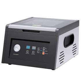 Chamber Vacuum Sealer, 380W Vacuum Pump Power, Sealing Bag Packing Machine for Wet Foods, Meat, Compact Design with 11.5 in Sealing Length