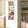 Over the Door Pantry Organizer, 6-Tier Pantry Organization and Storage, Heavy-Duty Steel Hanging Spice Rack, Adjustable Wall Seasoning Shelves