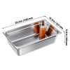 1 Pack Stainless Steam Hotel Pan, Full Size Table Steam Pan, 6 Inch Deep Anti Jam Restaurant Supplies Reusable Rustproof Catering Storage for Home