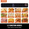 12-IN-1 Air Fryer Toaster Oven, 25L Convection Oven, 1700W Stainless Steel Toaster Ovens Countertop Combo with Grill, Pizza Pan, Gloves