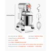 Commercial Food Mixer 10Qt 450W 3 Speeds Adjustable 110/178/390 RPM Heavy Duty 110V with Stainless Steel Bowl Dough Hooks Whisk Beater Premium for Sch
