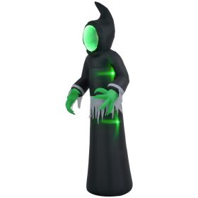 8ft Inflatable Halloween Mirror Face Ghost, Blow Up LED Display for Garden Indoor Outdoor (Option: Black-310x300x150 mm)