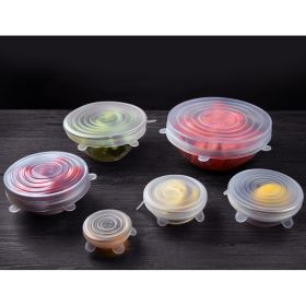 6-piece stretch siliconecover (Option: White smiling face-1 set)