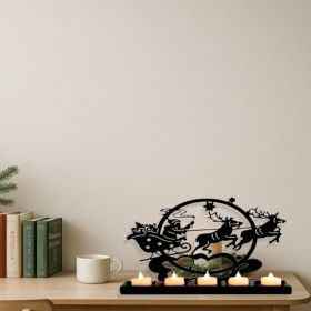 CIFbuy Vintage Iron Reindeer Candle Holder For Christmas Table And Mantel Decor(TikTok, Temu Pick-up Service) (Option: defaulttitle)