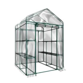 Outdoor And Indoor Small Greenhouses, Portable Greenhouses, Multi-layer Plant-growing Racks With Polyethylene Covers (Option: 56CL)