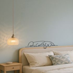 CIFbuy Minimalist Black Iron Dog Silhouette Wall Art Pet Memorial Gift Halloween Home Decor (TikTok, Temu Pick-up Service) (Option: defaulttitle)