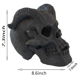 Fireproof Skull Gas Log For Fire Pit, Fireplace, NG & LP, Halloween Decor (Option: Gas Log)