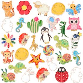 60Pcs Enamel Pins, Cute Funny Enamel Lapel Pins Bulk Set Cartoon Brooch Pins Button Badges For Backpacks Clothes Bags Hats Accessories, 30 Styles (Option: 60pcs)