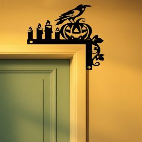 CIFbuy Gothic Witch Cauldron Door Hanger Heavy Duty Metal Silhouette Wall Decor For Halloween Christmas Holiday Indoor Outdoor Home Office Gift(T (Option: defaulttitle)