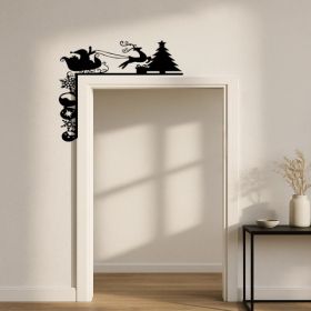 CIFbuy Removable Christmas Sleigh Wall Decals Holiday Home Decor Stickers(TikTok, Temu Pick-up Service) (Option: defaulttitle)